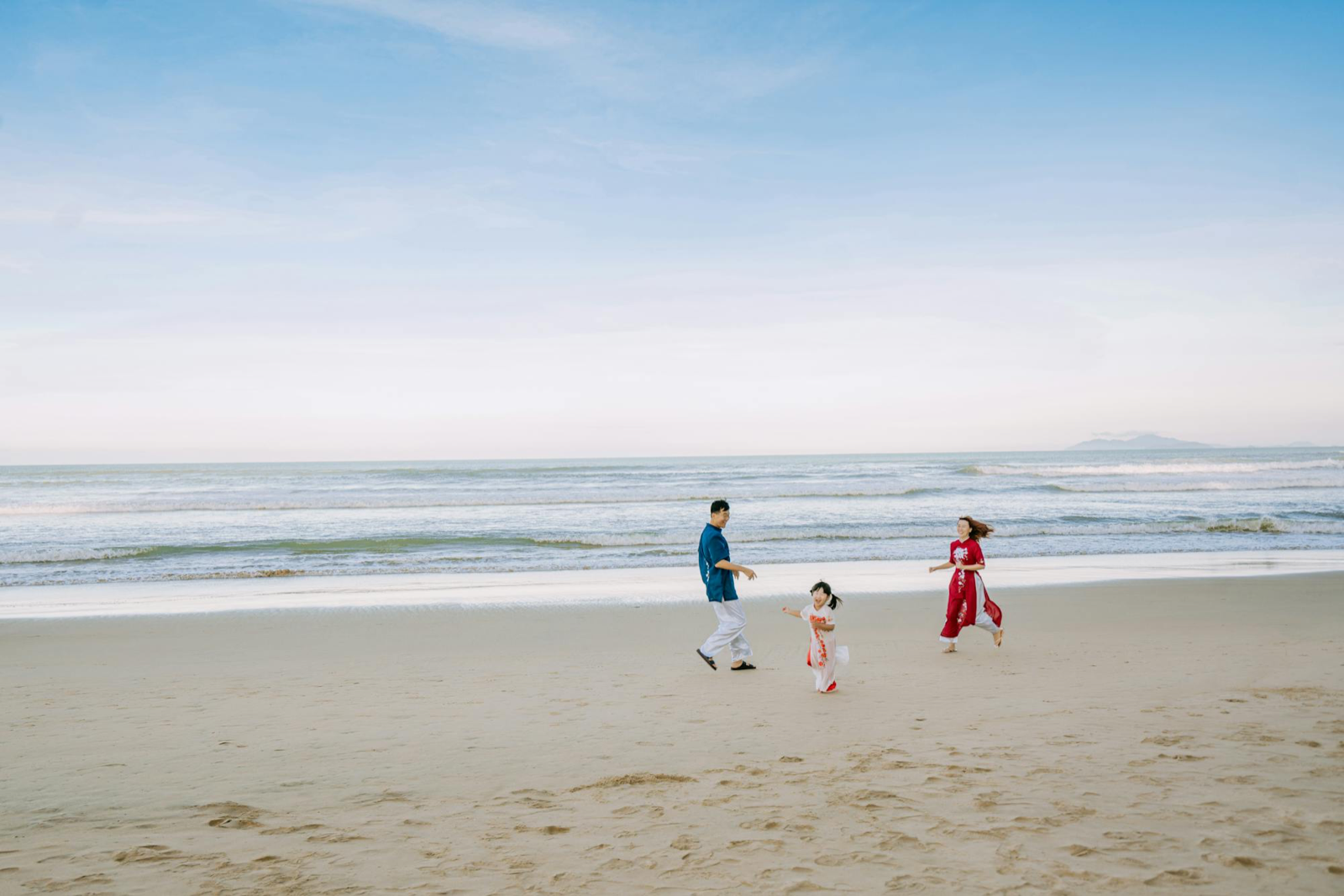 Familia en la playa